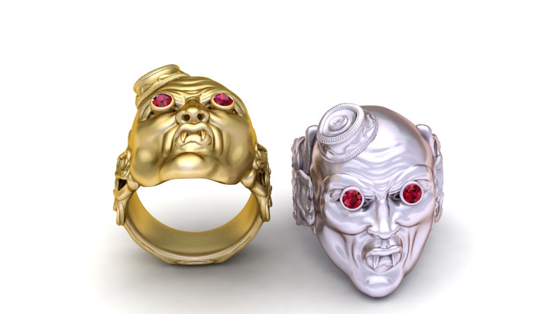 Fantasy-inspired gold ring Model do druku 3D .c4d .max .obj .3ds .fbx .stl .blend