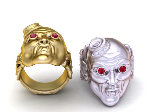 Fantasy-inspired gold ring 3D Druckmodell