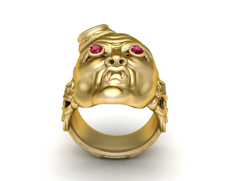 Fantasy-inspired gold ring Model do druku 3D