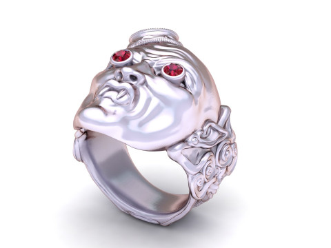 Fantasy-inspired gold ring Model do druku 3D