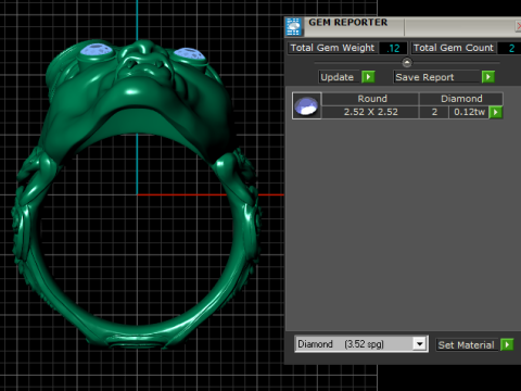Fantasy-inspired gold ring Model do druku 3D