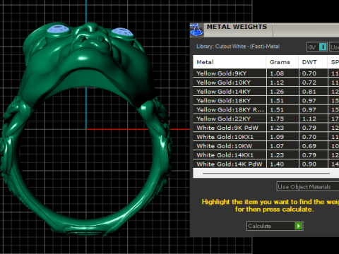 Fantasy-inspired gold ring Model do druku 3D