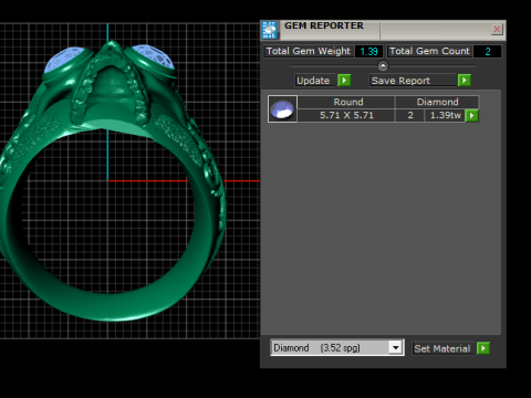Gold skull ring 3D 打印模型