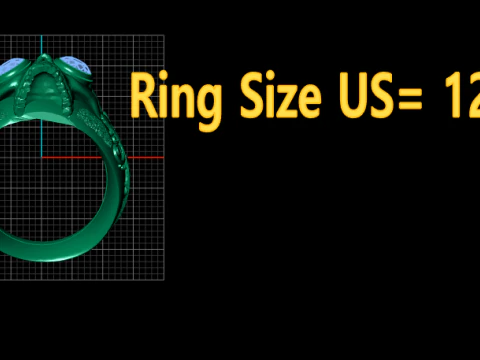 Gold skull ring 3D Print Model