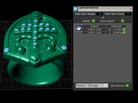 Gold fantasy shield ring 3D Принт Модель