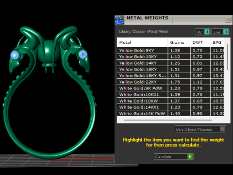Mythical gold fantasy ring Modèles 3D en vedette