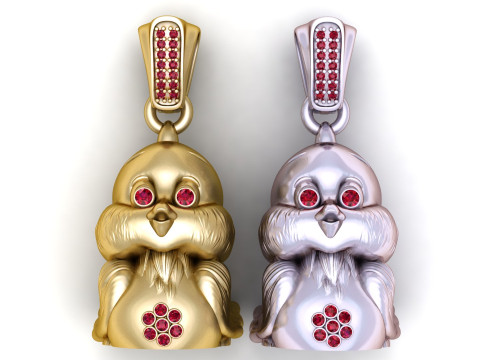 Gold animal pendant 3D प्रिंट मॉडल