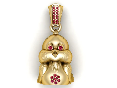 Gold animal pendant 3D Print Model