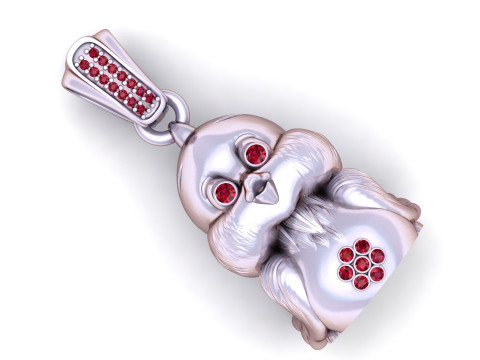 Gold animal pendant 3D Print Model