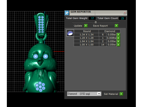 Gold animal pendant 3D Print Model