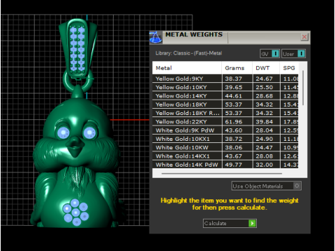 Gold animal pendant 3D Print Model