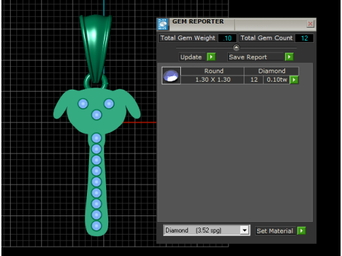 Gold dog pendant Modello di stampa 3D
