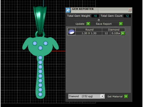 Gold dog pendant 3D Print Model