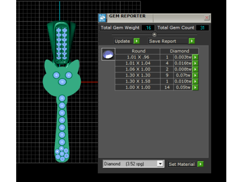 Gold cat pendant 3D Print Model