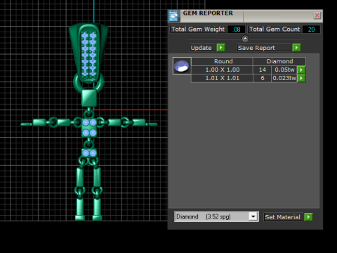Gold stickman pendant Model do druku 3D