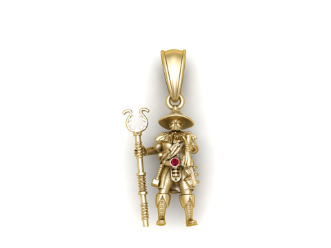 Gold warrior pendant 3D Baskı Modeli