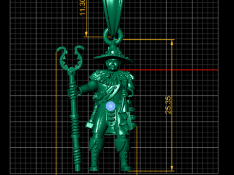 Gold warrior pendant 3D Baskı Modeli