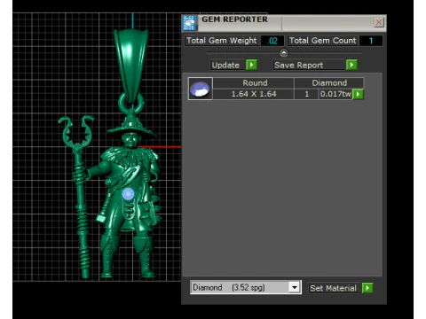 Gold warrior pendant 3D Print Model