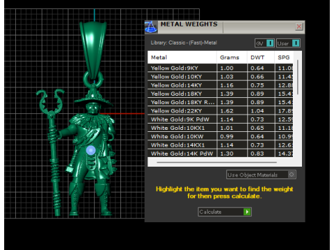 Gold warrior pendant 3D Baskı Modeli