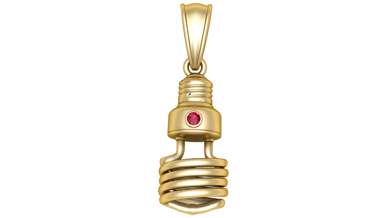 Gold bulb pendant 3D 打印模型 .c4d .max .obj .3ds .fbx .stl .blend 