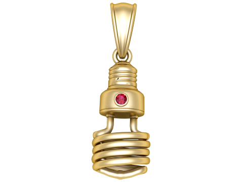 Gold bulb pendant 3D Druckmodell