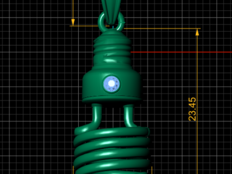 Gold bulb pendant 3D 打印模型