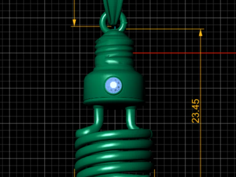 Gold bulb pendant 3D Print Model