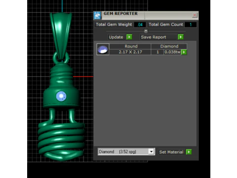 Gold bulb pendant 3D Print Model
