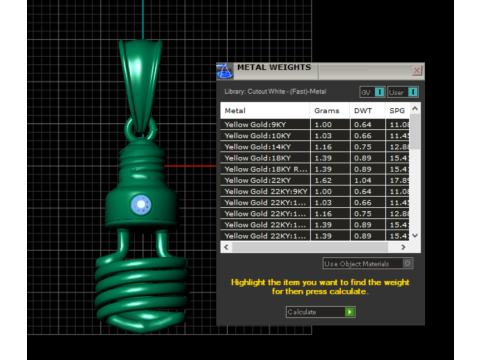 Gold bulb pendant 3D 打印模型
