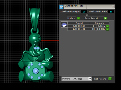 Gold elephant pendant 3D Print Model