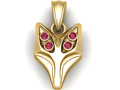 Gold fox pendant 3D Print Model