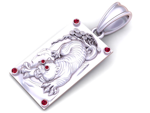 Tiger pendant 3D Принт Модель
