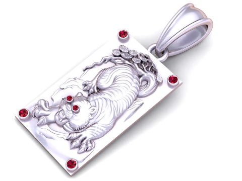 Tiger pendant 3D Print Model