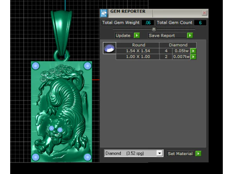 Tiger pendant 3D Print Model