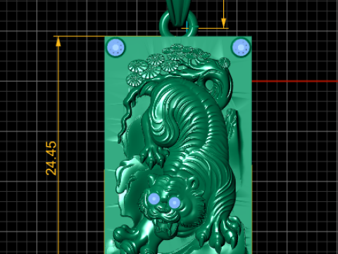 Tiger pendant 3D Принт Модель