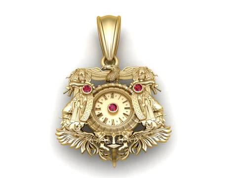 Luxury gothic biker pendant 3D Print Model