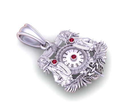 Luxury gothic biker pendant 3D printmodel