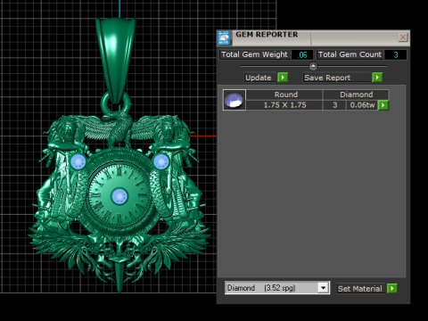 Luxury gothic biker pendant 3D printmodel