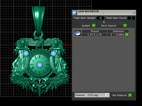Luxury gothic biker pendant 3D Print Model