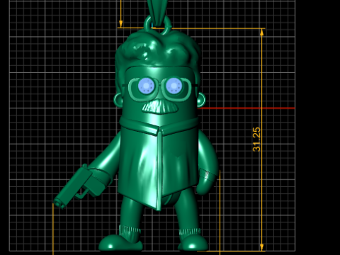 Gold character pendant 3D Print Model