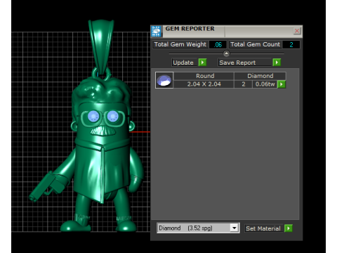 Gold character pendant 3D Print Model