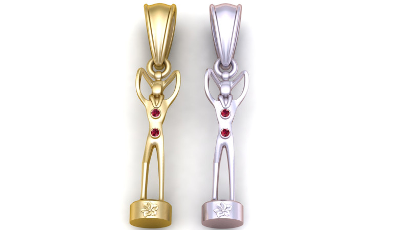 Elegant gold pendant 3D 打印模型 .c4d .max .obj .3ds .fbx .stl .blend
