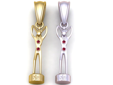 Elegante colgante de oro Modelo de impresión 3D