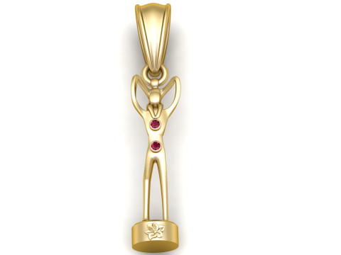 Elegant gold pendant 3D 打印模型