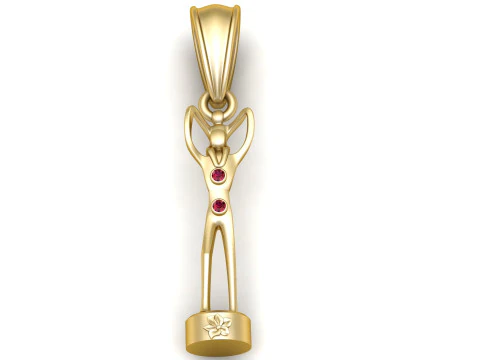 Elegant gold pendant 3D Print Model