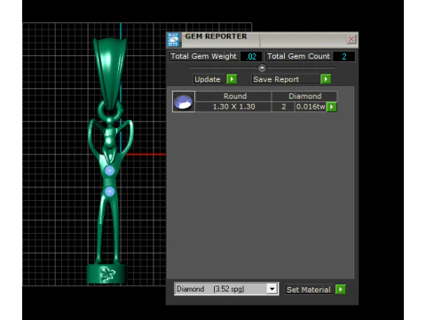 Elegant gold pendant 3D Print Model