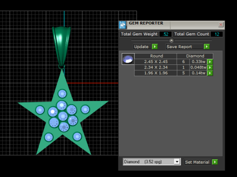 Stunning gold star pendant Modelo de impresión 3D