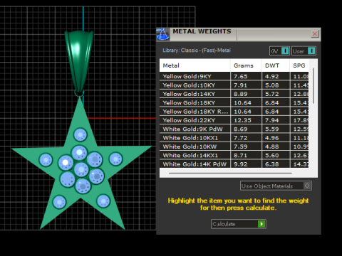 Stunning gold star pendant Modelo de impresión 3D