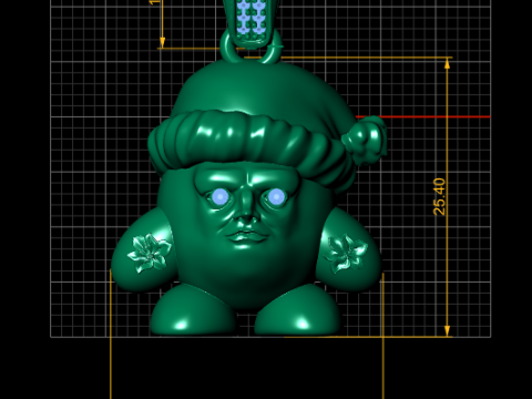 Gold character pendant 3D Baskı Modeli