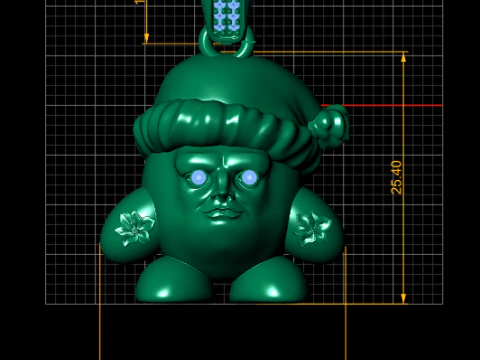 Gold character pendant 3D Print Model